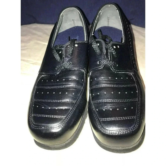 P. W. Minor Orthopedic Black Lace Up Wedge Heel Comfort Shoe 6.5 B Medium - Picture 5 of 8